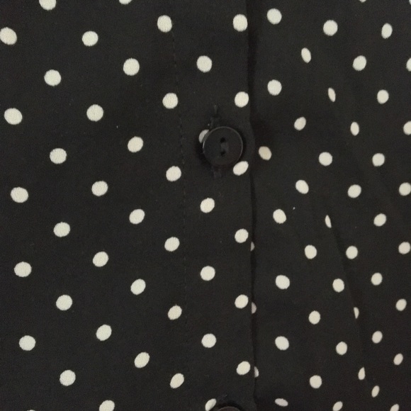 BONGO Black Polka-Dot Blouse. - Picture 3 of 3